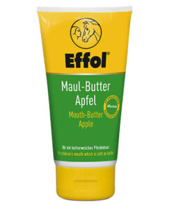 Munsalva som smakar äpple. Minskar friktion och ökar acceptansen av bettet.