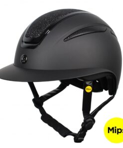 Glittrig Mips-hjälm med solskärm.