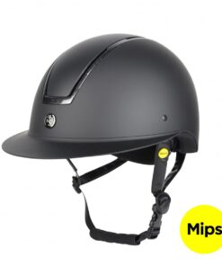 Svart ridhjälm med MIPS.