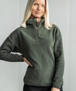 Mysig fleecetröja med kort dragkedja