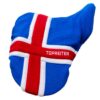 Sadelöverdrag med isländska flaggan